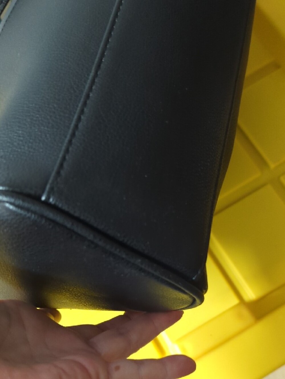Anne Klein Black Shoulder Tote with Gold Chain Hardware - Picture 3 of 4